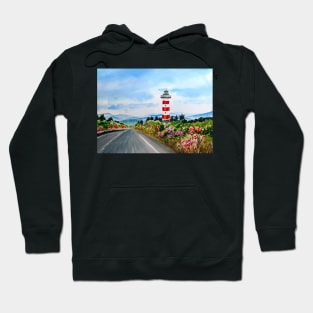 Lighthouse Watercolor - Boquete Panama Hoodie